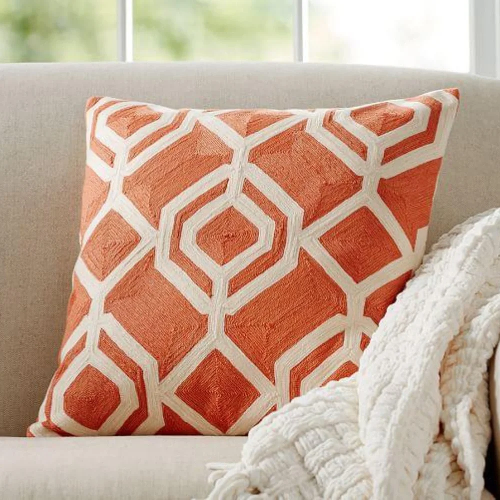 Pottery Barn Chain Stitch Throw Pillow Cover